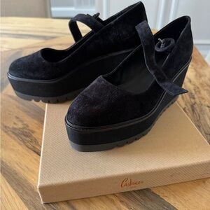 Castaner Black Suede Platform Sandal Nairobi 37